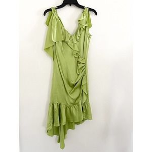 CINQ A SEPT Petunya Tiered Ruffle Dress Silk in Prickly Pear Size 0